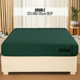 Aspire Homeware Emerald Fitted Sheet-(25Cm) Deep Hotel Quality -Breathable Fitted Bed Sheets Double (L)190Cm X (W)137Cm - thumbnail 7