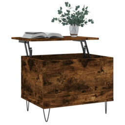 Berkfield Coffee Table Smoked Oak 60X44.5X45 Cm Engineered Wood - thumbnail 3