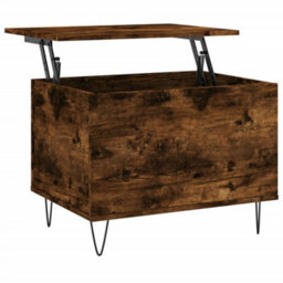 Berkfield Coffee Table Smoked Oak 60X44.5X45 Cm Engineered Wood - thumbnail 2