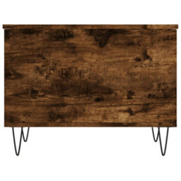 Berkfield Coffee Table Smoked Oak 60X44.5X45 Cm Engineered Wood - thumbnail 6