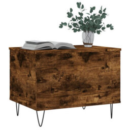 Berkfield Coffee Table Smoked Oak 60X44.5X45 Cm Engineered Wood - thumbnail 4
