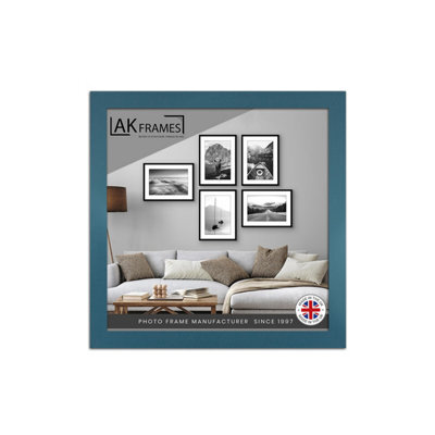 "AK Frames Sleek 14X14"" Navy Blue Thin Modern Picture Frame - Slim And Design For Posters, Prints And Photos - Elegant Wall Frame Decor" - image 1