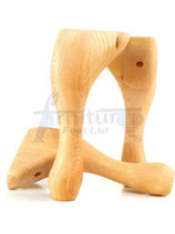 L&F Queen Anne Wooden Legs 200mm High Set Of 4 Natural Furniture Feet Settee Chairs  Sofas Footstools (Self Fixed) - thumbnail 5
