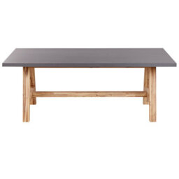 Beliani Garden Dining Table Tonnare 200 Cm 100 Cm Concrete Grey - thumbnail 4