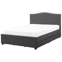 Beliani Bed With Storage Drawers Fabric Montpellier 180 X 200 Cm (Eu Super King) Led Multicolour - thumbnail 5