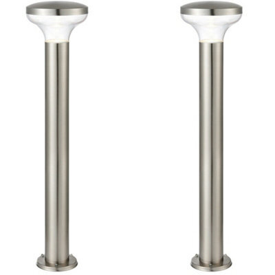 2 Pack Outdoor Post Bollard Light Marine Steel 1M Led Garden Driveway Path Lamp - image 1