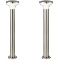 2 Pack Outdoor Post Bollard Light Marine Steel 1M Led Garden Driveway Path Lamp
