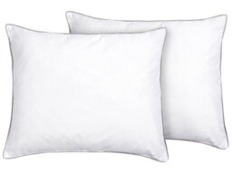 Beliani Premium Bed Pillows Set Of 2 50 X 60 Cm Cotton Covers Microfibre Filling Soft Support - thumbnail 3