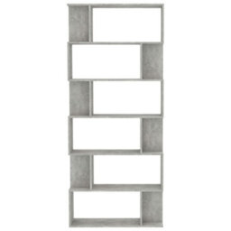 Berkfield Book Cabinet/room Divider Concrete Grey 80X24X192 Cm Engineered Wood - thumbnail 5