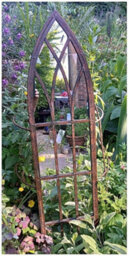 Inspirational Gifting Metal Rustic Gothic Arch Slimline Mirror 1M Tall - thumbnail 3