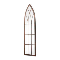 Inspirational Gifting Metal Rustic Gothic Arch Slimline Mirror 1M Tall - thumbnail 1