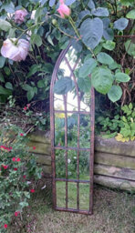 Inspirational Gifting Metal Rustic Gothic Arch Slimline Mirror 1M Tall - thumbnail 2