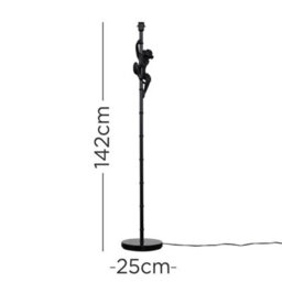 Valuelights Hanging Monkey Animal Quirky Modern Black Floor Lamp Base - thumbnail 8