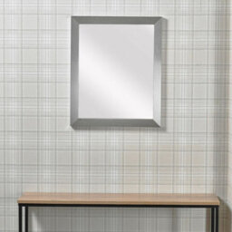 Urbn-Living Urbnliving 57Cm Height Large Silver Wooden Frame Wall Hanging Mirror - thumbnail 1