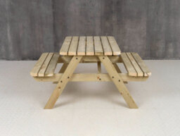 Arbor Garden Solutions Fortem Rounded Pub Style Picnic Table Benches Set (5Ft, Natural Finish) - thumbnail 3