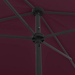 Berkfield Beach Umbrella Bordeaux Red 200X125 Cm - thumbnail 6