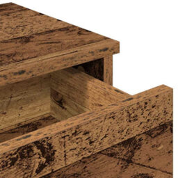 Berkfield Wall Shelf With Drawers Old Wood 100X37.5X19 Cm Engineered Wood - thumbnail 8
