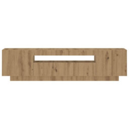 Berkfield Modern Tv Cabinet With Led Lights Artisan Oak 160X35X40 Cm Engineered Wood - thumbnail 7