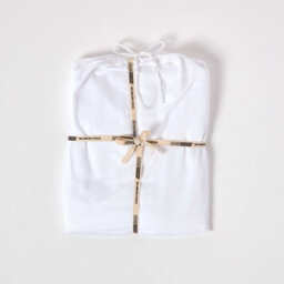 Homescapes White Organic Cotton Fitted Sheet 400 Thread Count, Small Double - thumbnail 4