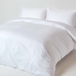 Homescapes White Organic Cotton Fitted Sheet 400 Thread Count, Small Double - thumbnail 3