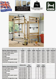 Strictly Beds And Bunks Everest Heavy Duty Pine Bunk Bed, 3Ft Single - thumbnail 2