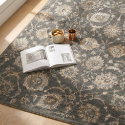 Livabliss Arda Vintage Blue Grey Traditional Boho Fringe Living Room Rug 152 X 225 Cm Easy Care, Non Shedding - thumbnail 8