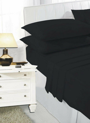 Homes & Linen Fitted Bed Sheet Polycotton Soft Easy Care Percale 25Cm Deep Pocket Fitted Sheet