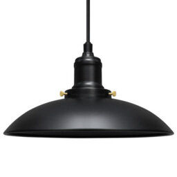 Long Life Lamps Company Industrial Vintage Ceiling Pendant Light Black Metal Lampshade M0132 - thumbnail 1