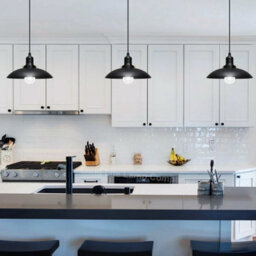 Long Life Lamps Company Industrial Vintage Ceiling Pendant Light Black Metal Lampshade M0132 - thumbnail 6