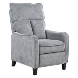 Wyld And Coco Heritage Living Reclining Armchair, Grey Fabric, High Back, Adjustable Back And Integrated Footstool - thumbnail 5