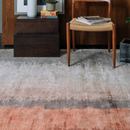 Orange Viscose Handmade , Luxurious , Modern Easy To Clean Abstract Rug For Living Room, Bedroom - 120Cm X 170Cm - thumbnail 1