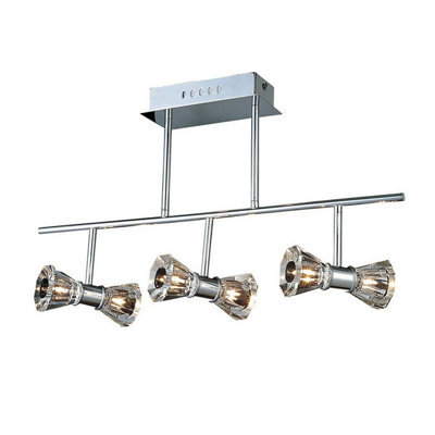 Luminosa Lighting Luminosa Elisa Semi Flush Bar 6 Light G4 Polished Chrome, Not Led/cfl Compatible - image 1