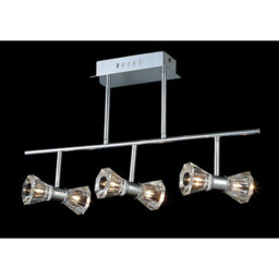 Luminosa Lighting Luminosa Elisa Semi Flush Bar 6 Light G4 Polished Chrome, Not Led/cfl Compatible - thumbnail 2