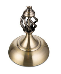 Lighting Supermarket Kingswood Barley Twist Traditional Bankers Lamp - Antique Brass - Green Glass Shade - thumbnail 5