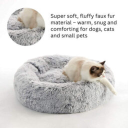 GardenSkill Donut Dog Bed For Pets - Soft Round Calming Bed For Cat & Puppy - Machine Washable Fluffy Pet Cushion Nest With Non-Slip Base - thumbnail 2