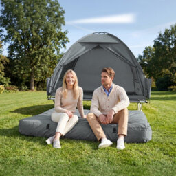 Sobuy Air Bed With Pillows 75.1X53.9X8.6 Inch Ogs32-Ii-L-Hg-P01 - Gray - thumbnail 1