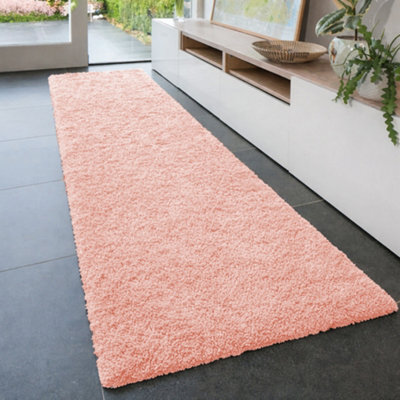Aspire Homeware Non-Slip Pink Shaggy Rug Soft Fluffy Washable, Medium Hallways Runner, (L)150Cm X (W)80Cm - image 1