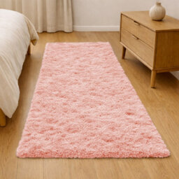 Aspire Homeware Non-Slip Pink Shaggy Rug Soft Fluffy Washable, Medium Hallways Runner, (L)150Cm X (W)80Cm - thumbnail 6