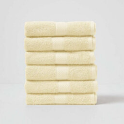 Homescapes Turkish Cotton Hand Towel, Yellow - thumbnail 1