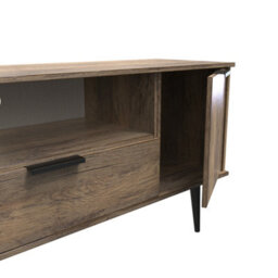 Fuji 2 Door 1 Drawer Wide Tv Unit In Vintage Oak (Ready Assembled) - thumbnail 6