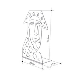 Decortie Max Modern Metal Art Home Decorative Ornament, Black - thumbnail 3