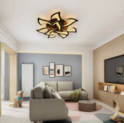 84W Dimmable Led Ceiling Light Flower Modern Chandelier Living Room Remote 82Cm - thumbnail 3
