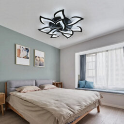 84W Dimmable Led Ceiling Light Flower Modern Chandelier Living Room Remote 82Cm - thumbnail 6