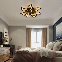 84W Dimmable Led Ceiling Light Flower Modern Chandelier Living Room Remote 82Cm - thumbnail 5