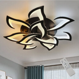 84W Dimmable Led Ceiling Light Flower Modern Chandelier Living Room Remote 82Cm - thumbnail 1