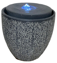 Outdoor Living UK Jane Bubbling Pot Modern Water Feature With Cover