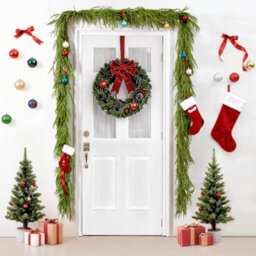 Vivo 6Ft Christmas Norfolk Pine Garland Artificial Green Decoration Mantle Stairs - thumbnail 7
