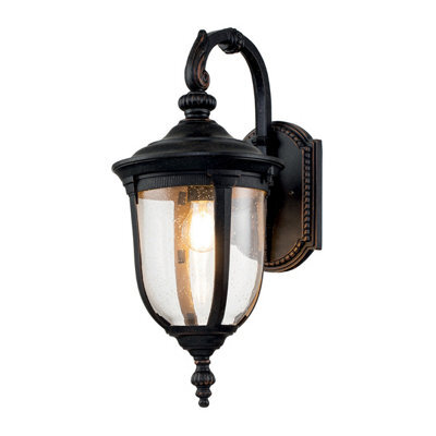 Luminosa Lighting Elstead Cleveland Outdoor Wall Lantern Weathered Bronze, Ip44