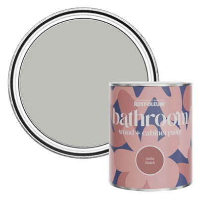Rust-Oleum Flint Satin Bathroom Wood & Cabinet Paint 750Ml - image 1