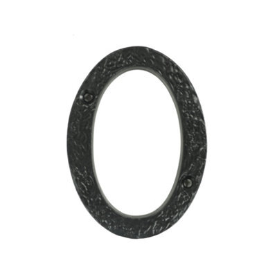 UAP Limited Uap House Number - 0 - Black Cast Iron - 4 Inch - image 1